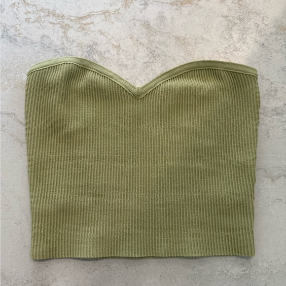 Aritzia Tops - Aritzia Green Sweetheart Tube Top